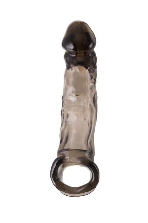 Насадка на пенис XLover by TOYFA, для увеличения размера, TPE, черный прозрачный, 19.5 см