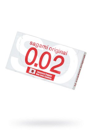 Презервативы полиуретановые Sagami Original 0.02  УЛЬТРАТОНКИЕ,гладкие №2