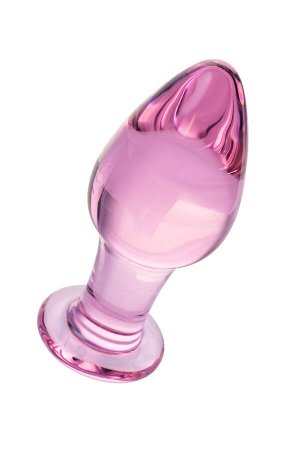 Анальная втулка Sexus Glass, стекло, розовая, 10 см, ? 4 см