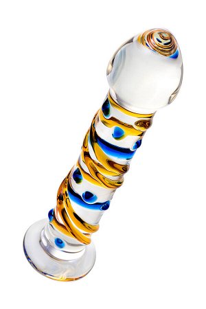 Нереалистичный фаллоимитатор Sexus Glass, стекло, прозрачный, 17,5 см