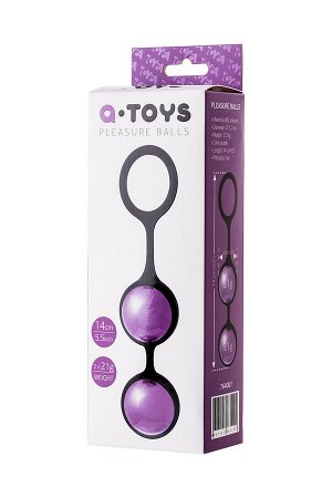 Вагинальные шарики TOYFA A-Toys Raspy, ABS пластик, фиолетовый, 14 см