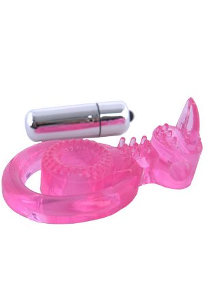 Вибронасадка TOYFA Basic, TPE, розовый, 6 см