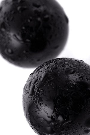 Вагинальные шарики Sexus Glass, стекло, черные,  3,2 см