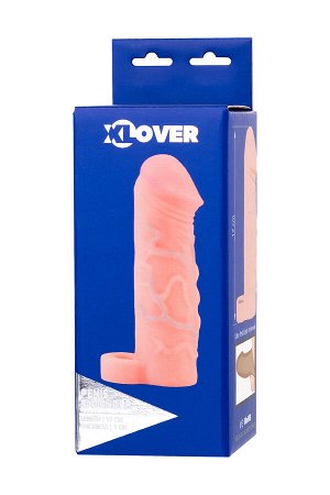 Насадка XLover by TOYFA Increase+ для увеличения размера, с кольцом, TPR, телесный, 17 см