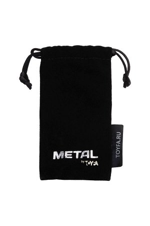 Анальная втулка Metal by TOYFA, металл, серебряная, с красным кристаллом, 8 см, ? 3,5 см, 95 г