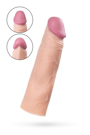 Насадка на пенис A-Toys by TOYFA Kiger, SoftSkin, телесный, 16,5 см