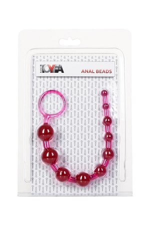 Анальная цепочка TOYFA Basic, PVC, розовый, 30 см