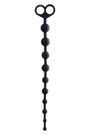 Анальные бусы POPO Pleasure by TOYFA Cephei, водонепроницаемые, силикон, черные, 33,5 см, ? 2,4 см