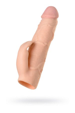 Насадка на пенис с дополнительной стимуляцией XLover by TOYFA, TPE, телесный, 16,8 см