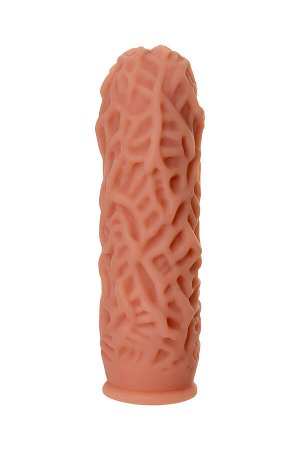 Насадка реалистичная KOKOS EXTREME SLEEVE 12-S с дополнительной стимуляцией, TPE, телесная, 12.7 см