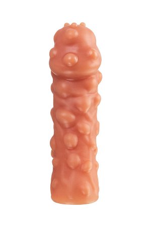 Насадка реалистичная KOKOS PENIS SLEEVE с дополнительной стимуляцией, TPE, телесная, 16.5 см