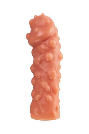 Насадка реалистичная KOKOS PENIS SLEEVE с дополнительной стимуляцией, TPE, телесная, 16.5 см