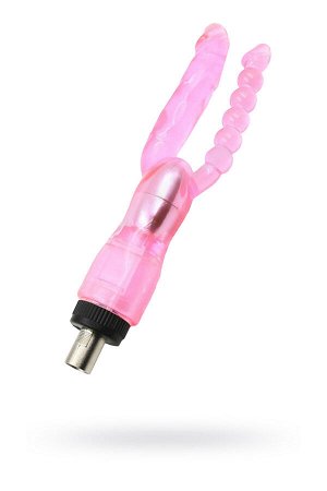Двойной фаллоимитатор для секс-машины LoveMachines Gun, силикон, розовый, 16 см