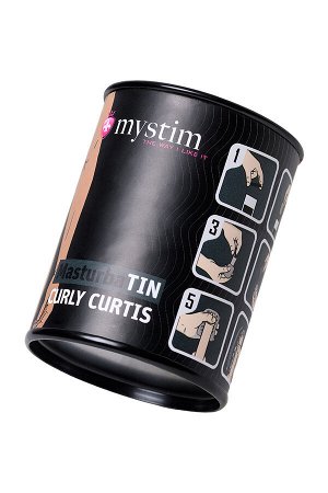 Мастурбатор MasturbaTIN Curly Curtis, TPE, белый, 4.5 см