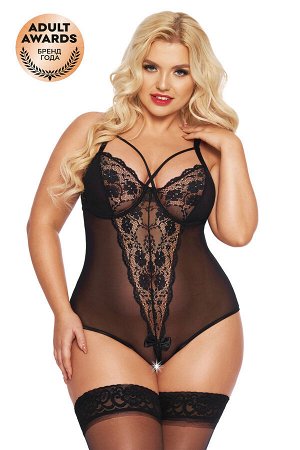 Боди SoftLine Collection Amanda, черный, XXL
