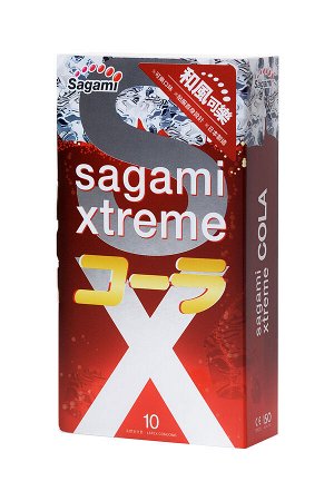 Презервативы Sagami, xtreme, cola, латекс, 19 см, 5,2 см, 10 шт.