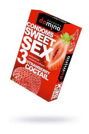 Презервативы Luxe DOMINO  SWEETSEX, клубника  №3  , 18 см