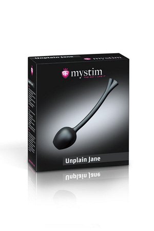 Вагинальные шарики Mystim Mono Unplain Jane Geisha Balls, электростимуляция, силикон, черные, ? 3,3