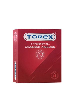 Презервативы Torex, «Сладкая любовь», латекс, 19 см, 5,5 см, 3 шт.