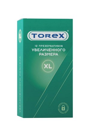 Презервативы Torex, увеличенного размера, латекс, 20 см, 5,6 см, 12 шт.