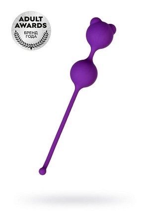 Вагинальные шарики A-Toys by TOYFA Meeko, силикон, фиолетовые, 16,4 см, ? 2,7 см