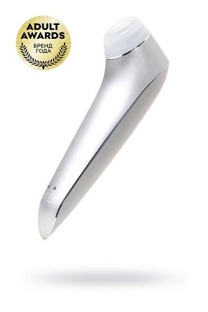 Вакуум-волновой бесконтактный стимулятор клитора Satisfyer Fashion, алюминий, серебристый, 17,3 см.