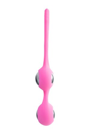Вагинальные шарики L'Eroina Futa, силикон, розовые, 11 см, ? 1,9 см, 63 г