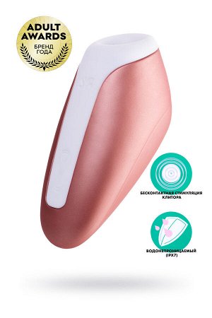 Вакуум-волновой бесконтактный стимулятор клитора Satisfyer Love Breeze, силикон, розовый, 9,5 см.