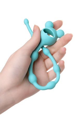 Анальная цепочка ToDo by Toyfa Froggy, силикон, мятный, 27,4 см, ? 1,4 см