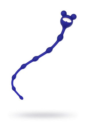 Анальная цепочка ToDo by Toyfa Froggy, силикон, синяя, 27,4 см, ? 1,4 см