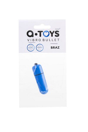 Вибропуля A-Toys by TOYFA Braz, ABS пластик, синий, 5,5 см., ?1,7