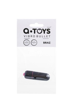 Вибропуля A-Toys Braz ABS пластик, черный, 5,5 см, ? 1,7 см