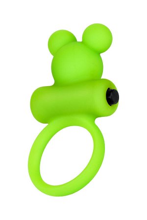 Виброкольцо на пенис A-Toys by TOYFA Chio, силикон, зеленое, 8,1 см, ? 3,1 см