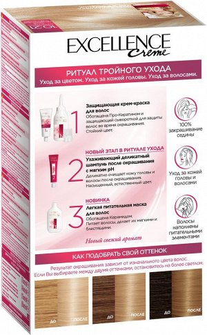 Loreal Paris Стойкая крем-краска для волос "Excellence", оттенок 10.21, Светло-светло русый перламутровый осветляющий EXPS