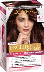 L&#039;Oreal Paris Стойкая крем-краска для волос &quot;Excellence&quot;, оттенок 4.15, Морозный шоколад