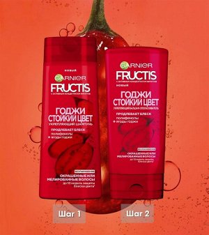 Гарньер, Fructis Шампунь для волос "Фруктис, Годжи Стойкий цвет", укрепляющий, для окрашенных или мелированных волос, 400 мл, Garnier