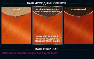 Garnier Стойкая крем-краска для волос "Olia" с цветочными маслами, без аммиака, оттенок 7.40 Искрящийся медный, медный, 112 мл.