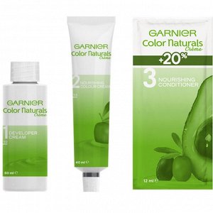 Краска для волос Гарньер  Garnier Стойкая питательная  "Color Naturals" с 3 маслами, оттенок 3.12, Ледяной Темный Шатен, 100 мл
