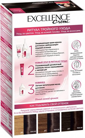 Loreal Paris Стойкая крем-краска для волос "Excellence", оттенок 2.00, Темно-коричневый