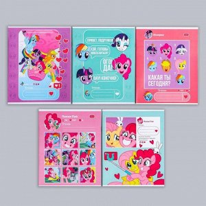 Hasbro Тетрадь 12 листов, линейка, &quot;Пони&quot;, 5 видов МИКС, My Little Pony