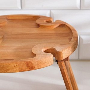 Винный столик деревянный "Joy" сандал 29х29х17 см