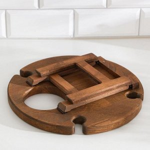 Винный столик деревянный "Joy" орех