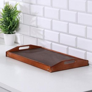 Столик для завтрака складной Дарим Красиво, 50x30 см, с ручками, дерево, коричневый