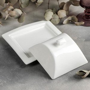 Маслёнка Magistro «Бланш», 16x8 см, цвет белый