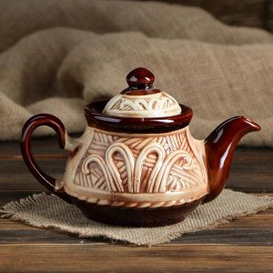 Набор чайный "Узор", 7 предметов: чайник 1 л, кружки 0,2 л