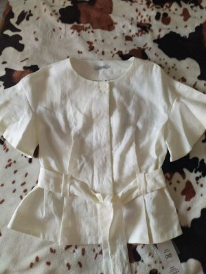 Блуза льняная молочного цвета размер 44-46