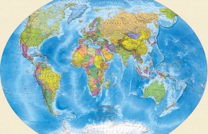 Фотообои Мир политическая карта