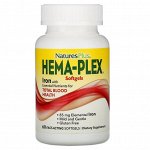 Nature&#039;s Plus, Hema-Plex, комплекс с железом, 60 капсул быстрого действия