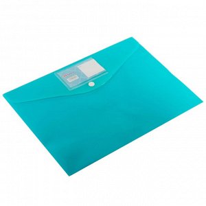 Папка-конверт на кнопке Sahand, A4, 240*330, 160 мкм, карман для ручки и визитки, ассорти, матовая, с глянцевым рисунком, "Diamond"