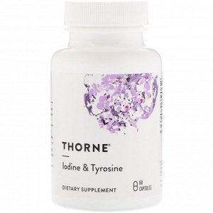 Thorne Research, Йод и тирозин, 60 капсул